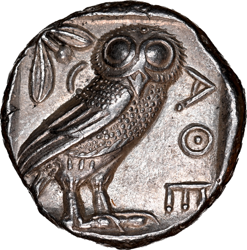 NGC Ch AU 5/5 5/5 古代ギリシャ アッティカ アテナ テトラドラクマ 銀貨 440-404 BC