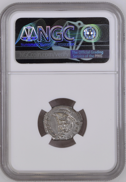 NGC Ch AU 5/5 5/5 古代ローマ帝国 トラヤヌス帝 デナリウス銀貨 98–117 AD