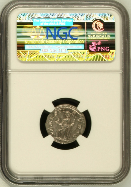 NGC Ch AU 5/5 5/5 古代ローマ帝国 ユリア・ママエア デナリウス銀貨 222–235 AD