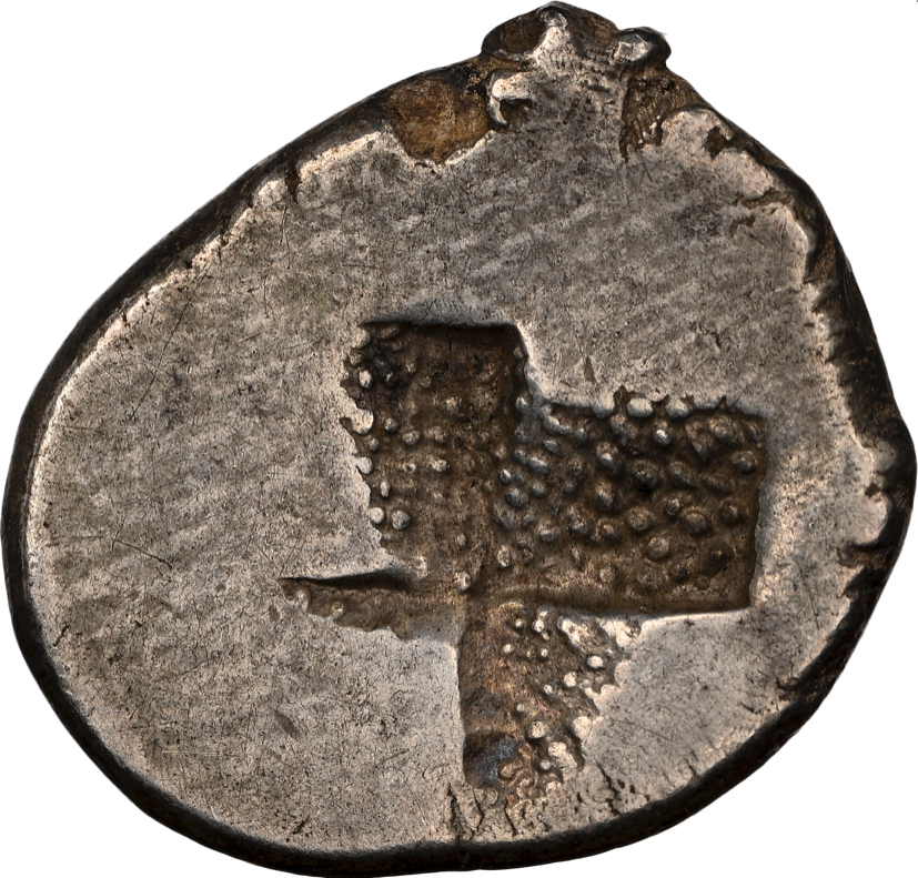 NGC Ch VF 5/5 5/5 古代ギリシャ トラキア ビュザンティオン ハーフ・シグロス銀貨 c.350–300 BC