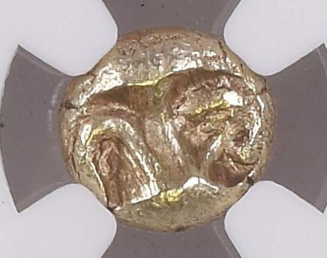 NGC Ch XF 4/5 4/5 古代ギリシャ イオニア 不明鋳造所 ヘクテ金貨(1/6スターテル) c.600–550 BC