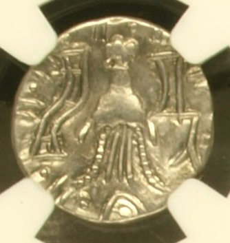 NGC Ch XF 5/5 5/5 古代アラビア ヒムヤル王国 ドラクマ銀貨 1世紀 AD