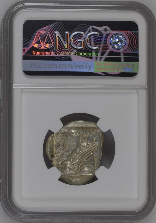 NGC Ch AU 5/5 5/5 古代ギリシャ アッティカ アテナ テトラドラクマ 銀貨 440–404 BC