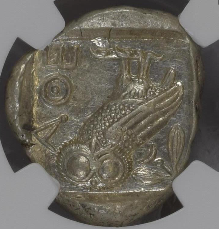 NGC Ch AU 5/5 5/5 古代ギリシャ アッティカ アテナ テトラドラクマ 銀貨 440–404 BC