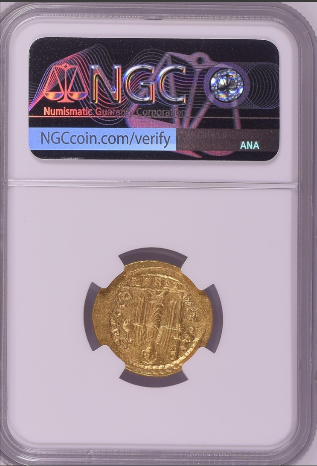 NGC MS 5/5 5/5 古代ビザンツ帝国 マウリキウス・ティベリウス ソリドゥス金貨 AD582–602