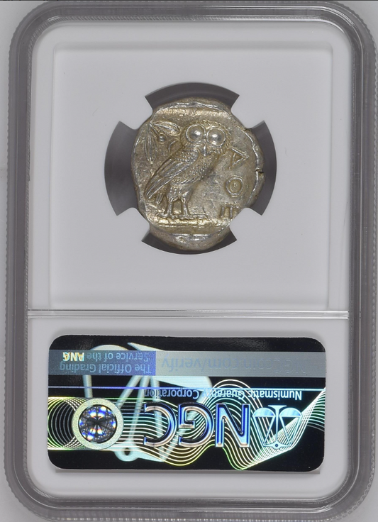NGC Ch AU 5/5 5/5 古代ギリシャ アッティカ アテネ テトラドラクマ 銀貨 440–404 BC