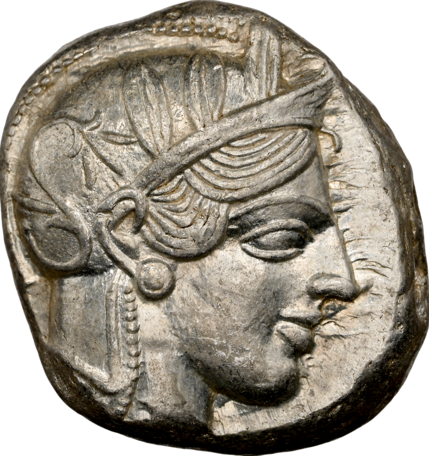 NGC MS 5/5 5/5 古代ギリシャ アッティカ アテネ テトラドラクマ 銀貨 440–404 BC