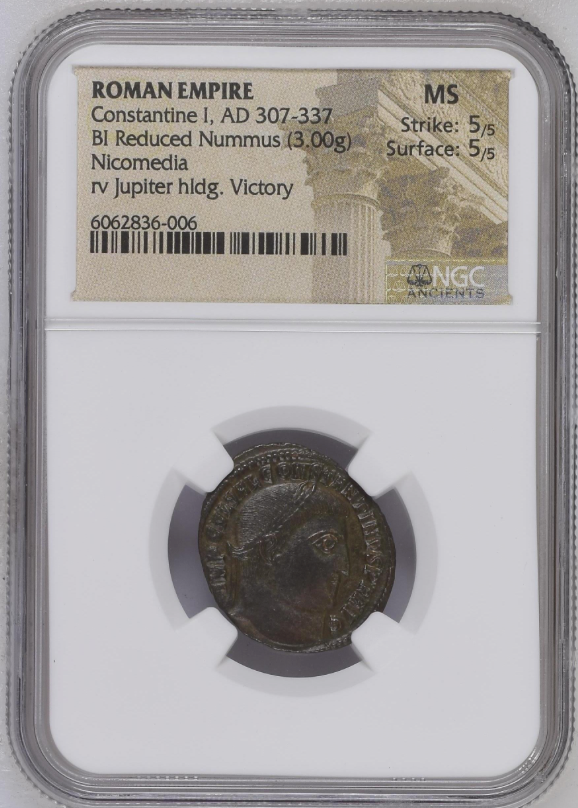 NGC MS 5/5 5/5 古代ローマ帝国 コンスタンティヌス1世 リデュースド・ヌムス 青銅貨 307-337 AD