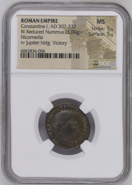 NGC MS 5/5 5/5 古代ローマ帝国 コンスタンティヌス1世 リデュースド・ヌムス 青銅貨 307-337 AD