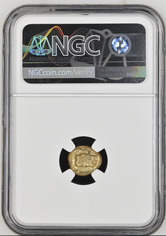 NGC Ch XF 5/5 4/5 古代ギリシャ リディア王国  1/3スターテル エレクトラム 610-545 BC