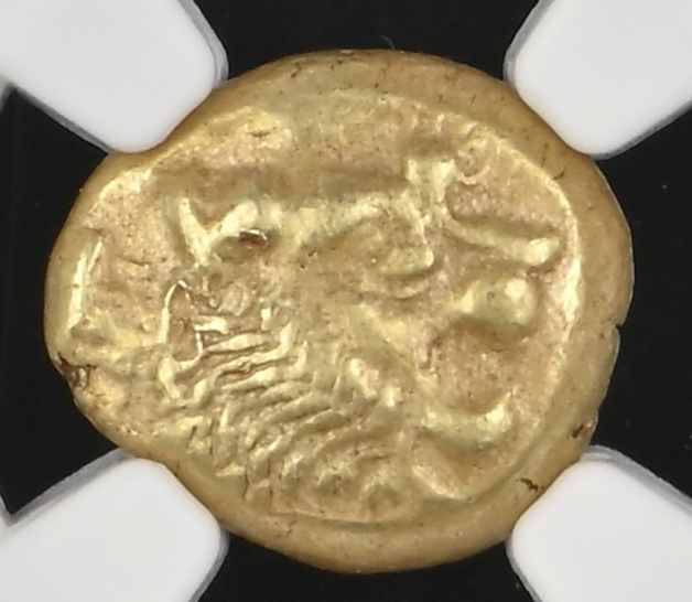 NGC Ch XF 5/5 4/5 古代ギリシャ リディア王国  1/3スターテル エレクトラム 610-545 BC