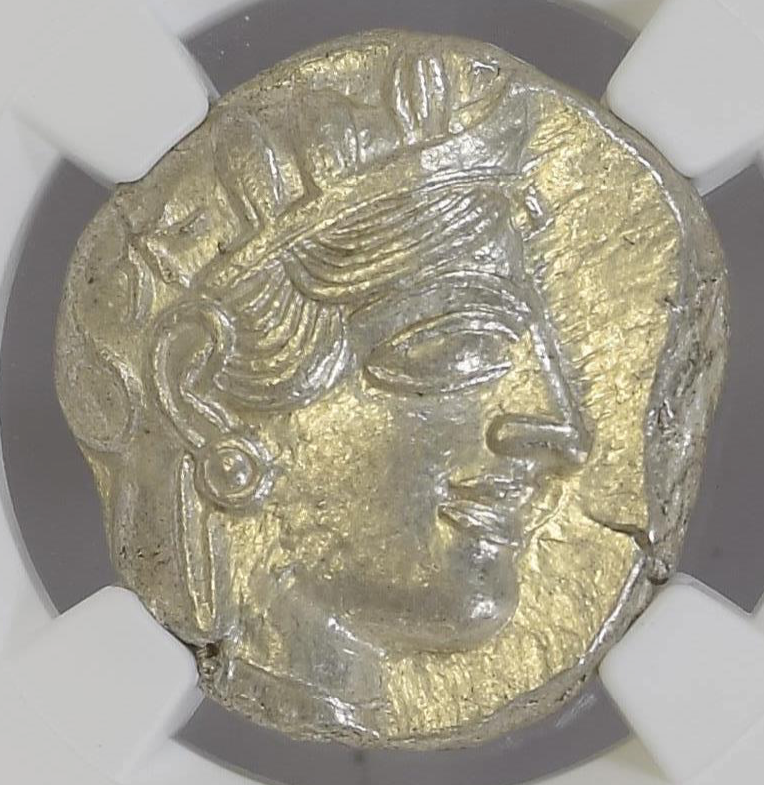 NGC MS 5/5 5/5 古代ギリシャ アッティカ アテナ テトラドラクマ 銀貨 440-404 BC