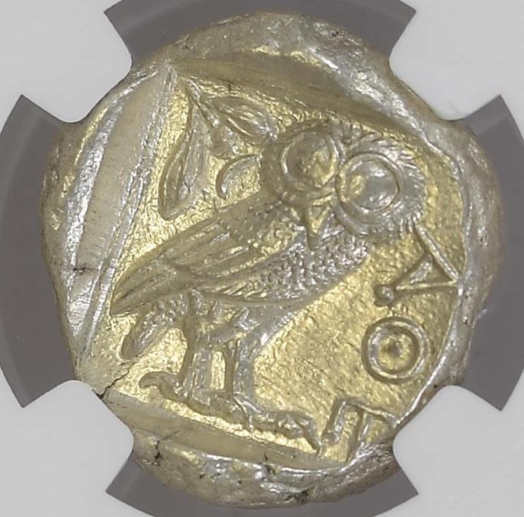 NGC MS 5/5 5/5 古代ギリシャ アッティカ アテナ テトラドラクマ 銀貨 440-404 BC