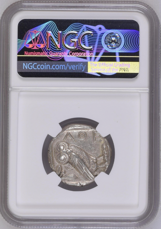 NGC Ch AU 5/5 5/5 古代ギリシャ アッティカ アテナ テトラドラクマ 銀貨 440-404 BC