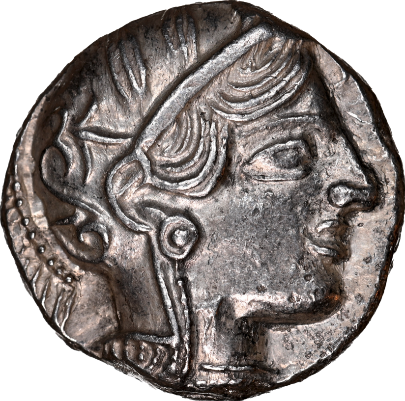 NGC Ch AU 5/5 5/5 古代ギリシャ アッティカ アテナ テトラドラクマ 銀貨 440-404 BC