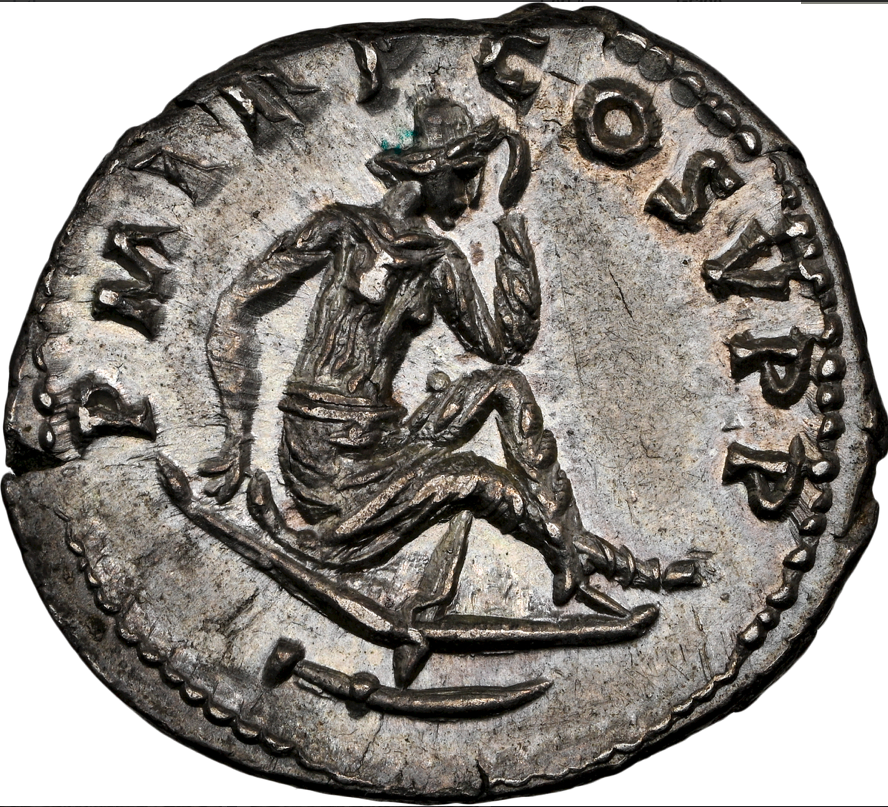 NGC Ch AU 5/5 5/5 古代ローマ帝国 トラヤヌス帝 デナリウス銀貨 98–117 AD