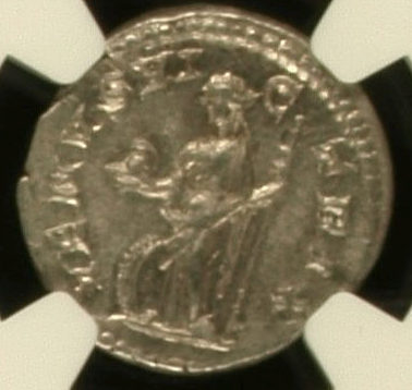 NGC Ch AU 5/5 5/5 古代ローマ帝国 ユリア・ママエア デナリウス銀貨 222–235 AD