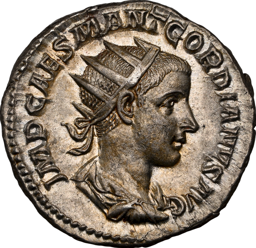 NGC AU 5/5 5/5 古代ローマ帝国 ゴルディアヌス3世 ダブルデナリウス銀貨 238–244 AD
