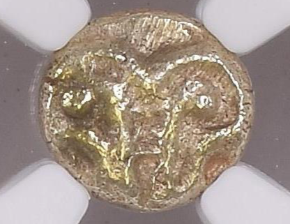 NGC Ch XF 4/5 4/5 古代ギリシャ イオニア 不明鋳造所 ヘクテ金貨（1/6スターテル） c.600–550 BC