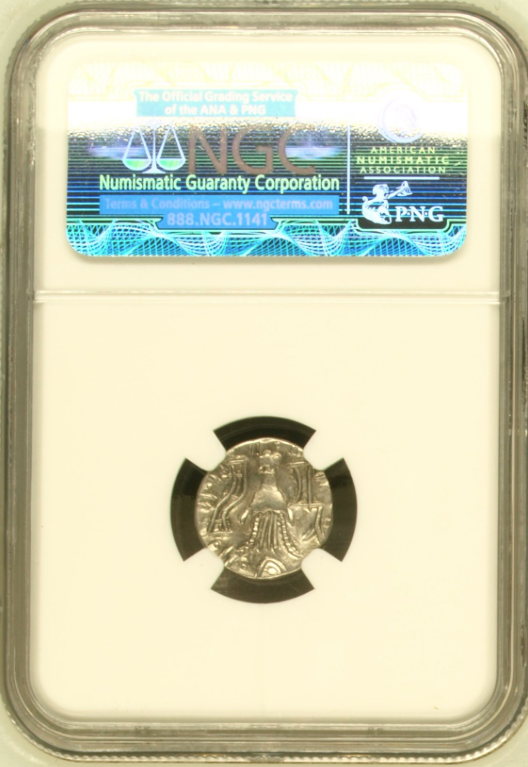 NGC Ch XF 5/5 5/5 古代アラビア ヒムヤル王国 ドラクマ銀貨 1世紀 AD