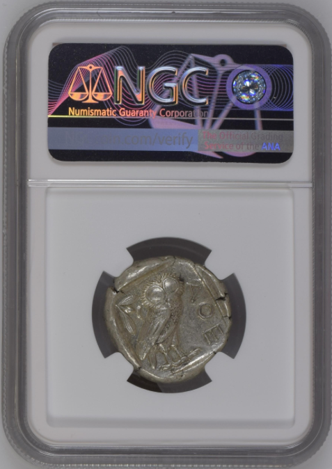 NGC Ch AU 5/5 5/5 古代ギリシャ アッティカ アテナ テトラドラクマ 銀貨 440–404 BC