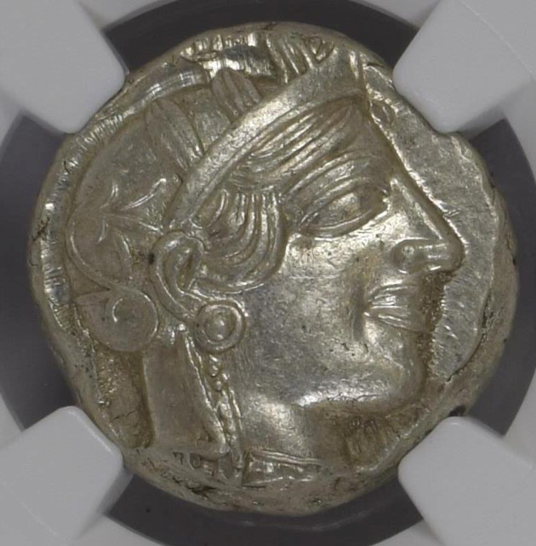 NGC MS 5/5 5/5 古代ギリシャ アッティカ アテナ テトラドラクマ 銀貨 440–404 BC