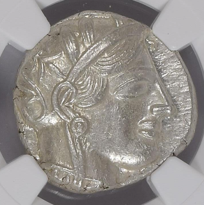 NGC Ch AU 5/5 5/5 古代ギリシャ アッティカ アテナ テトラドラクマ 銀貨 440–404 BC