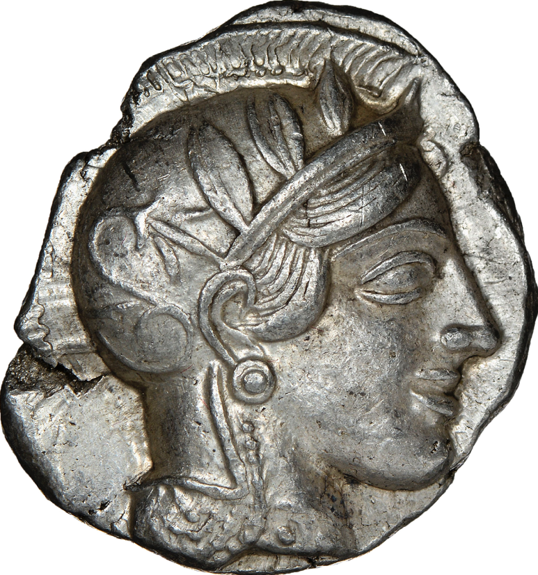 NGC Ch AU 5/5 5/5 古代ギリシャ アッティカ アテナ テトラドラクマ 銀貨 440–404 BC