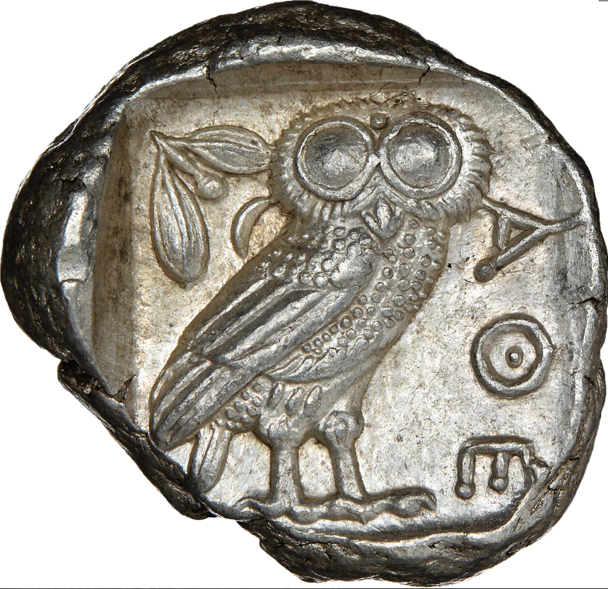 NGC Ch AU 5/5 5/5 古代ギリシャ アッティカ アテナ テトラドラクマ 銀貨 440–404 BC