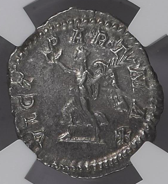 NGC Ch XF 5/5 5/5 ローマ帝国 セプティミウス・セウェルス デナリウス 銀貨 AD 193–211