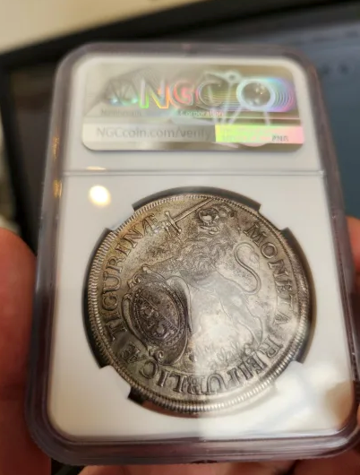 NGC鑑定 AU58 スイス チューリッヒターラー銀貨 1761年 DAV-1791